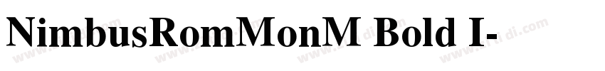 NimbusRomMonM Bold I字体转换